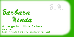 barbara minda business card